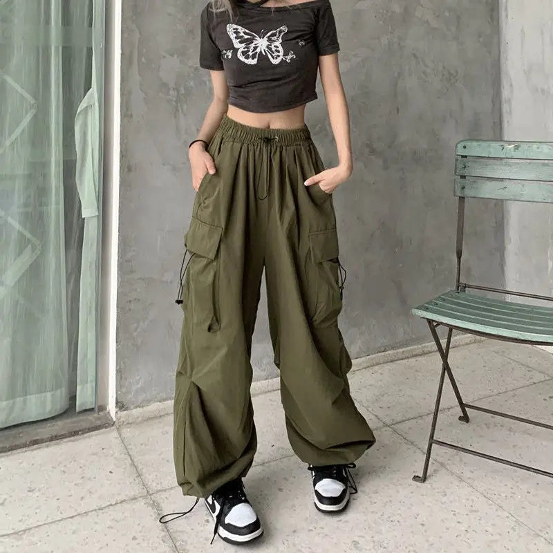 Y2K Low-Waist Tech Joggers