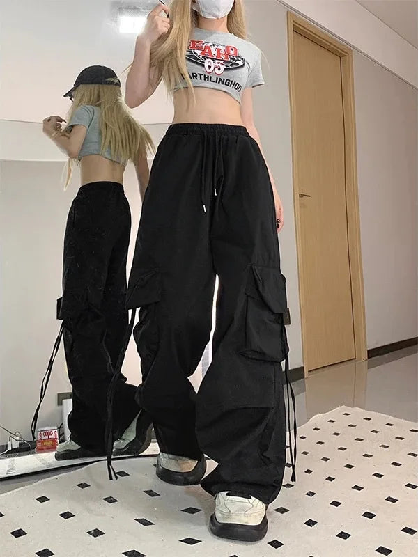 Vintage Wide-Leg Cargo Pants