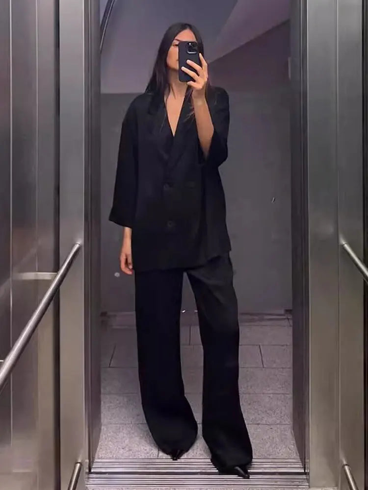 Double-Breasted Blazer & Pants Set