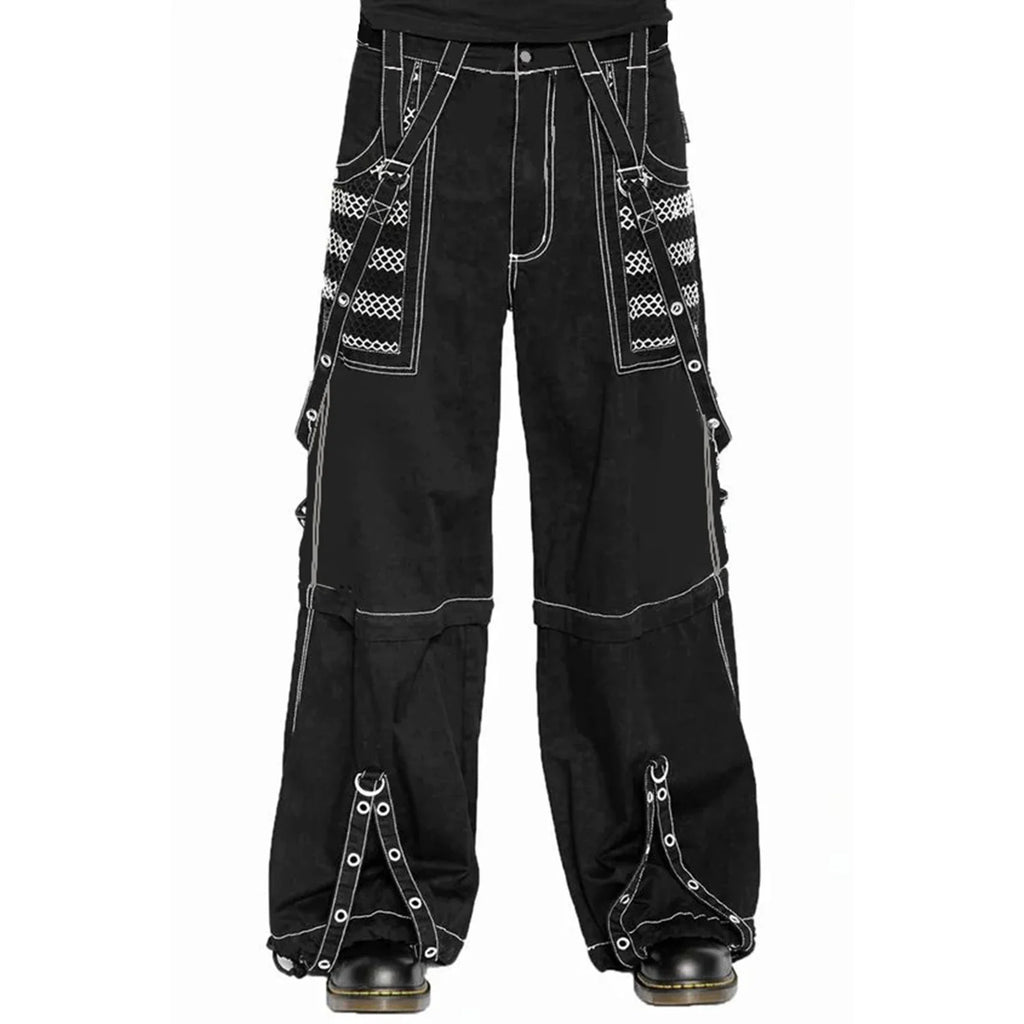 Striped Cargo Denim Pants