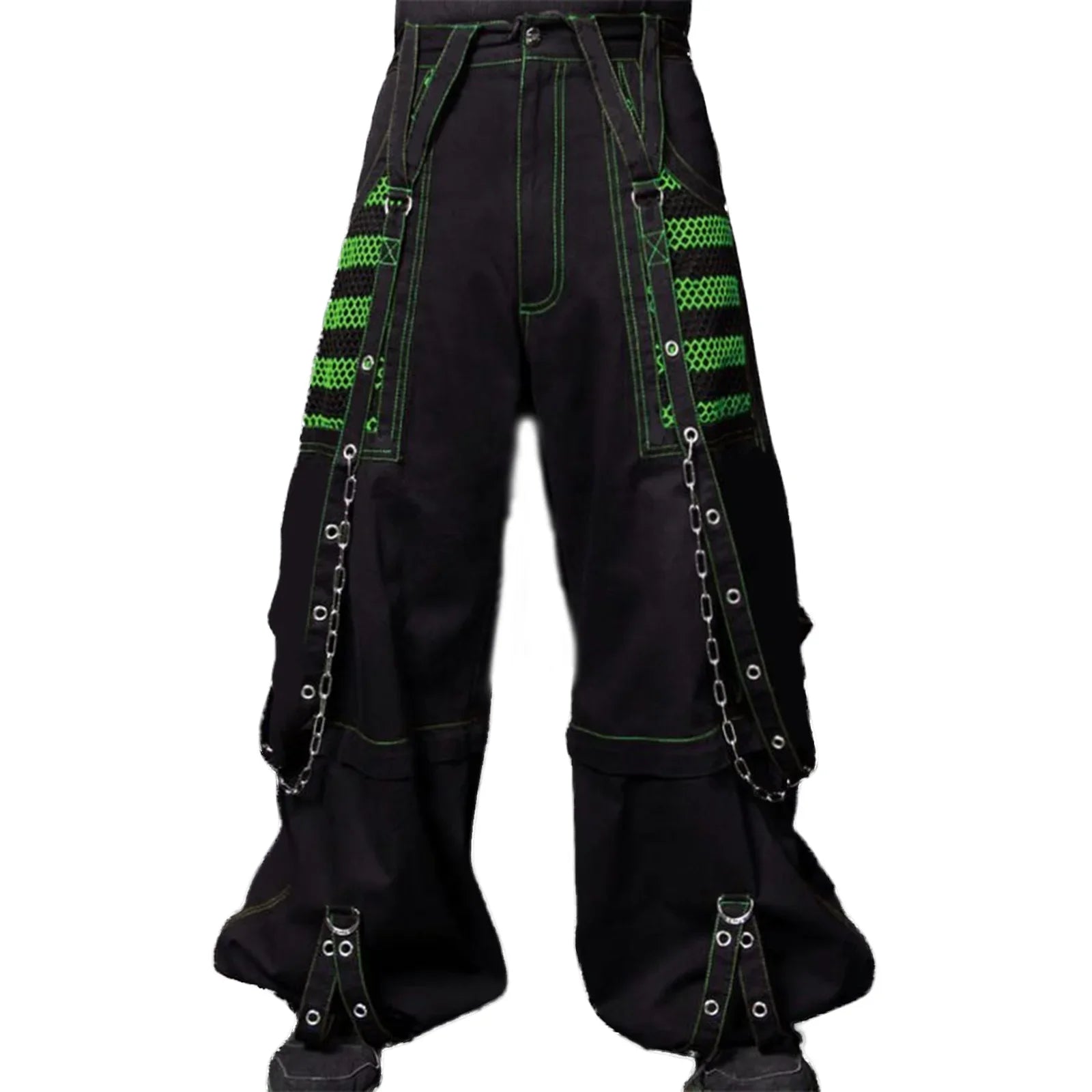 Striped Cargo Denim Pants