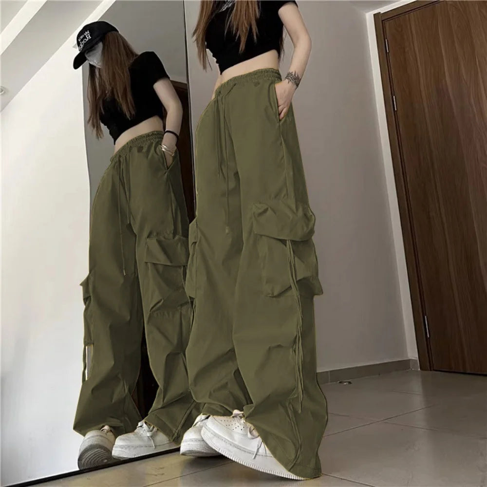Vintage Wide-Leg Cargo Pants